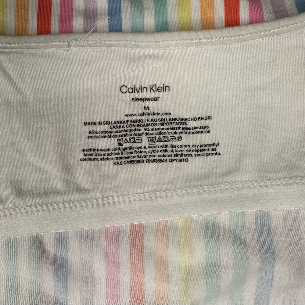 Calvin Klein Women’s Sleep Set Multi Colored 2 Piece  – Size Medium - Picture 7 of 11